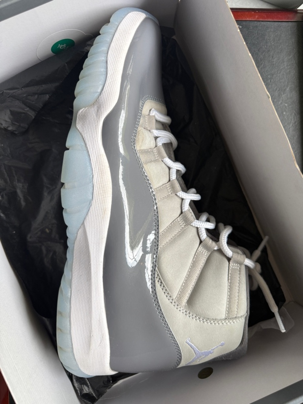 Air Jordan 11 Retro - Grey/White High-Top Sneakers - Picture 6 of 9